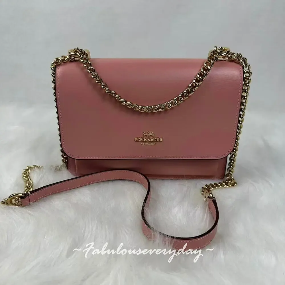 Coach Klare Crossbody Bag In Calf Leather/Gold/Pink Petal CBI97 NWT